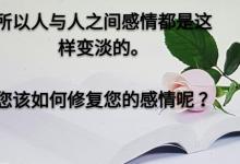 人和人之间，为什么变得越来越淡？